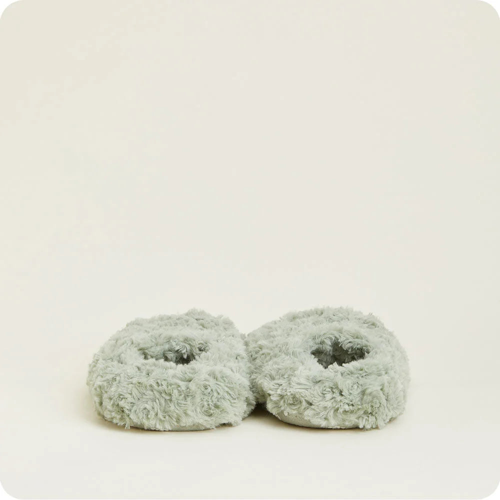 Curly Sage Green Slippers Warmies®