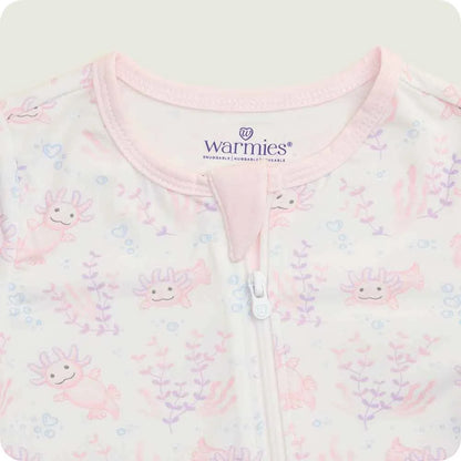 Pink Axolotl Footie Pajamas