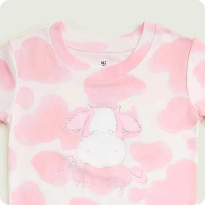 Strawberry Cow Shorties Pajamas