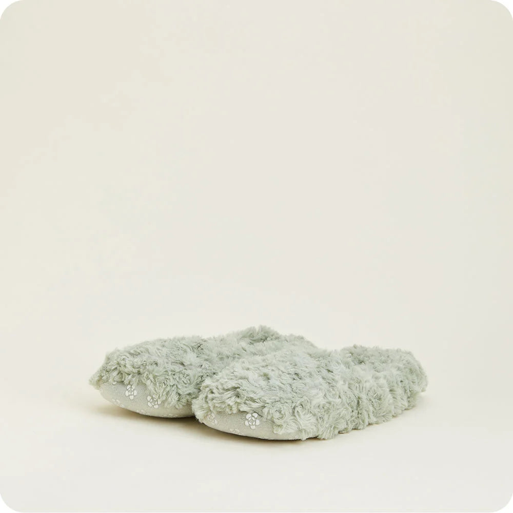 Curly Sage Green Slippers Warmies®