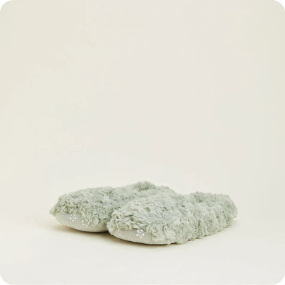 Curly Sage Green Slippers Warmies®