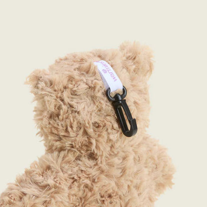 Brown Curly Bear Warmies Bag Charm