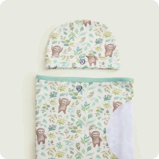 Sloth Swaddle & Beanie Gift Set