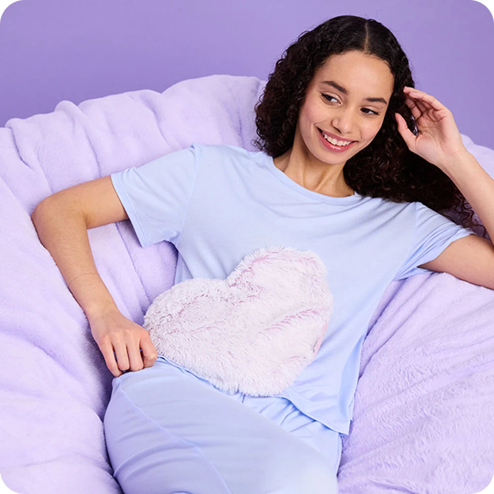 Marshmallow Lavender Heart Heat Pad Warmies