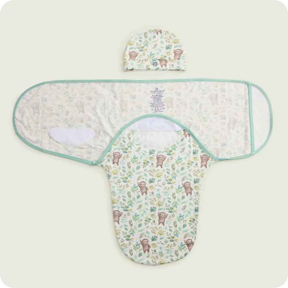 Sloth Swaddle & Beanie Gift Set