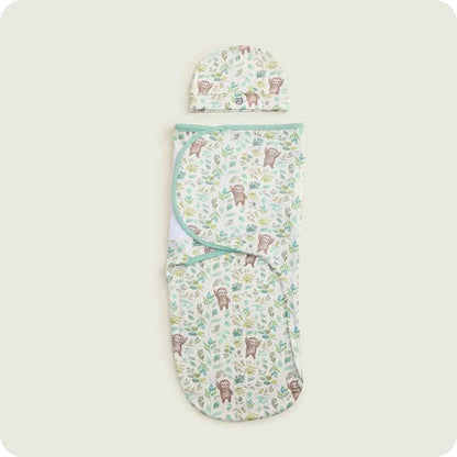 Sloth Swaddle & Beanie Gift Set