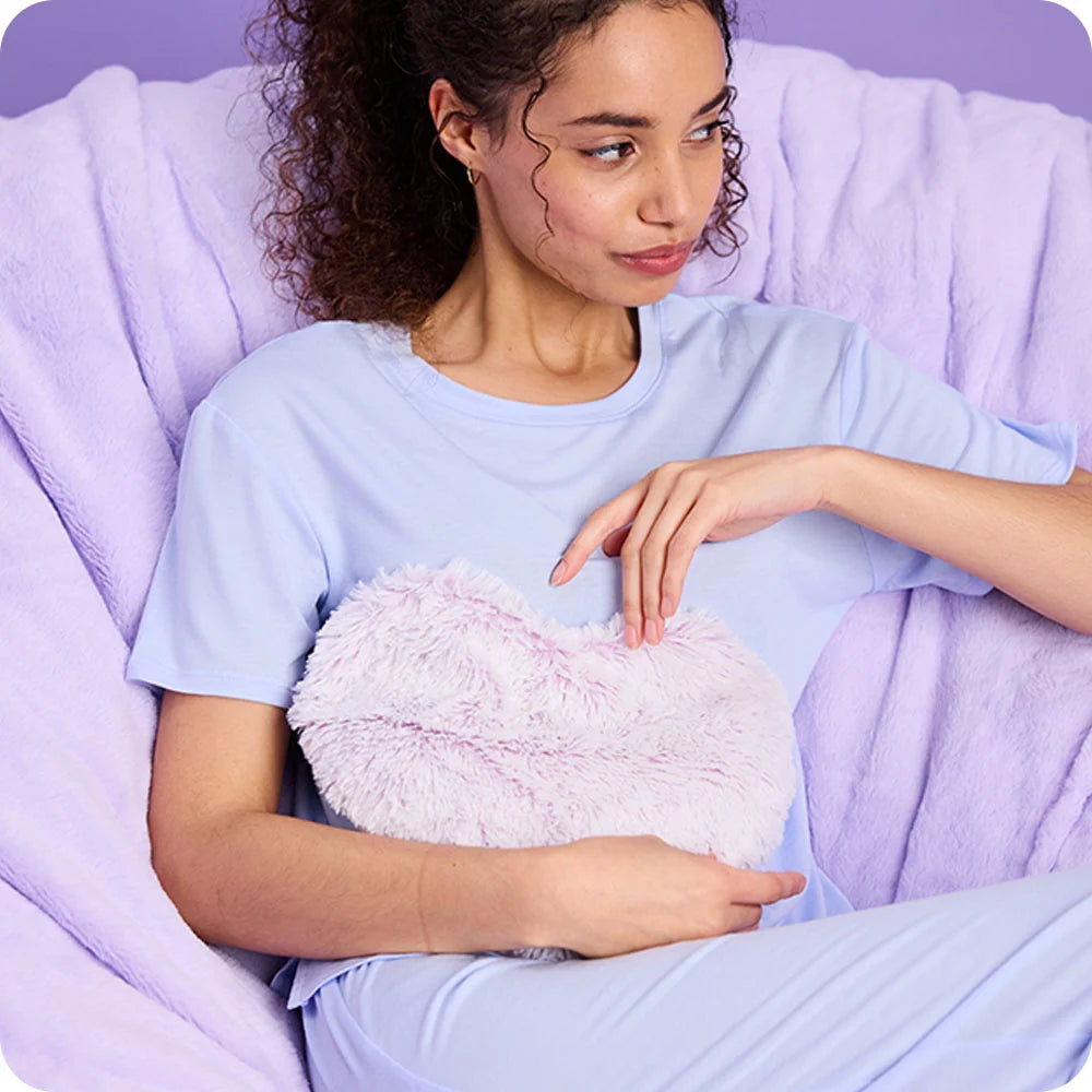 Marshmallow Lavender Heart Heat Pad Warmies
