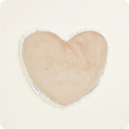 Marshmallow Brown Heart Heat Pad Warmies