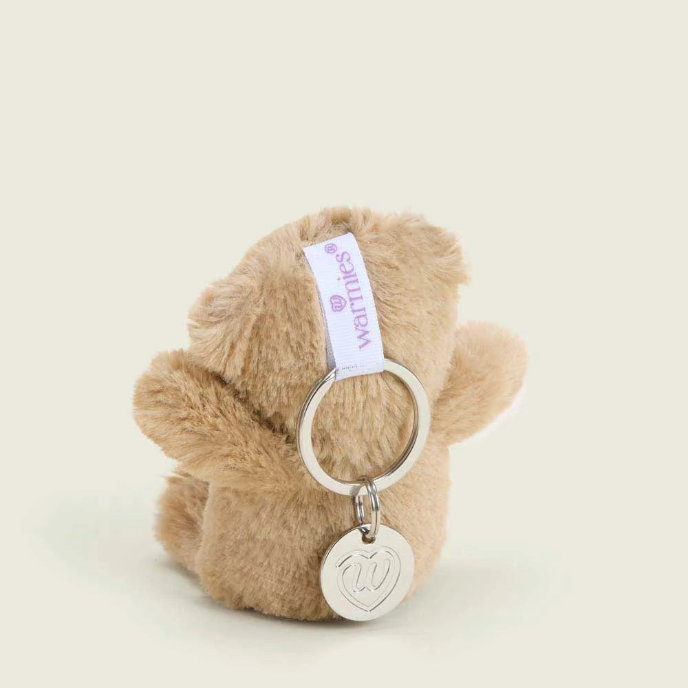 Brown Curly Bear Warmies Mini Bag Charm