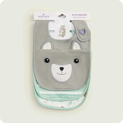 Gray Squirrel Bib Set
