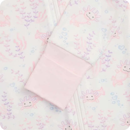 Pink Axolotl Footie Pajamas
