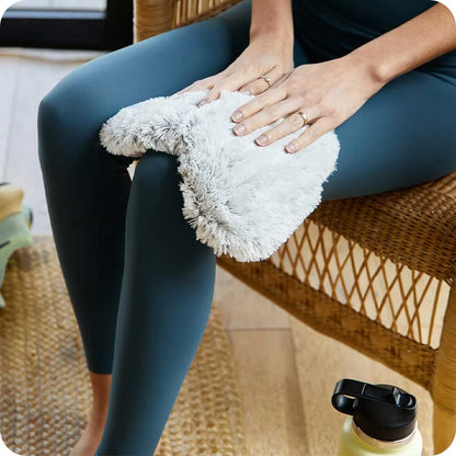 Marshmallow Gray Heart Heat Pad Warmies